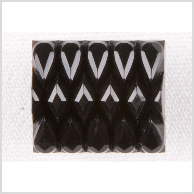 Black Textural Plastic Button - 40L/25.5mm