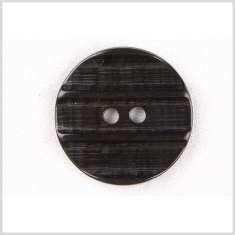 Plastic 2-Hole Button - 44L/28mm - Black Embossed Ridges