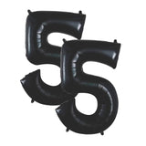 34" Black Number 5 Mylar Balloon – Fun and Festive for Any Occasion