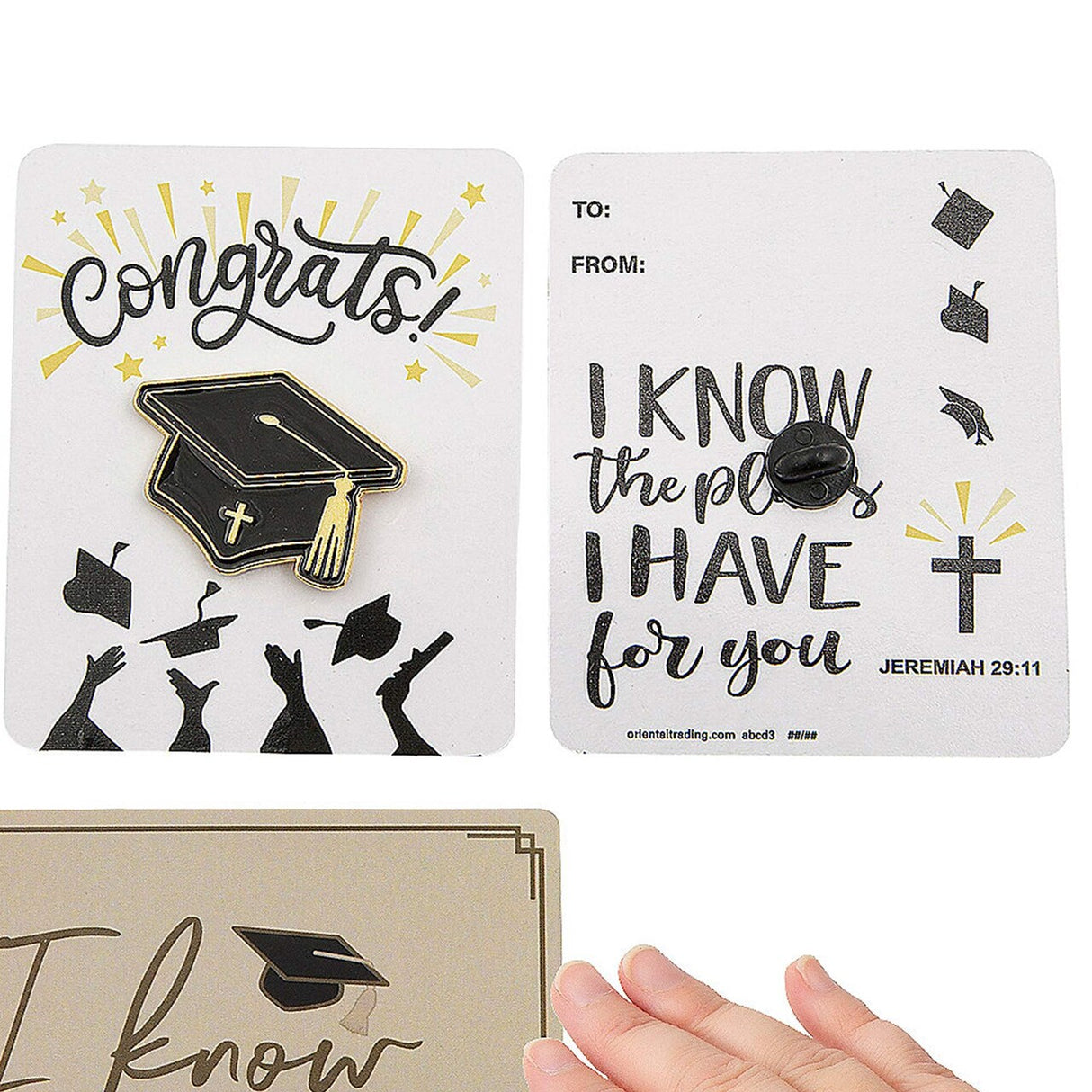 24 Pc. Religious Graduation Jewelry on Card Kit for 12
