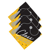 Creative Converting Class of 2025 Yellow Graduation Beverage Napkins – 108 Count