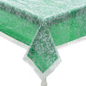 White Lace-Printed & Light Pink Rectangle Disposable Plastic Tablecloth Kit - 2 Pc.