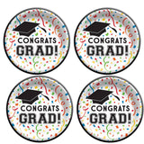 8.5" Congrats Grad Round Paper Dinner Plates 8ct