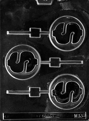 Dollar Sign Lolly Chocolate Mold - LPM139