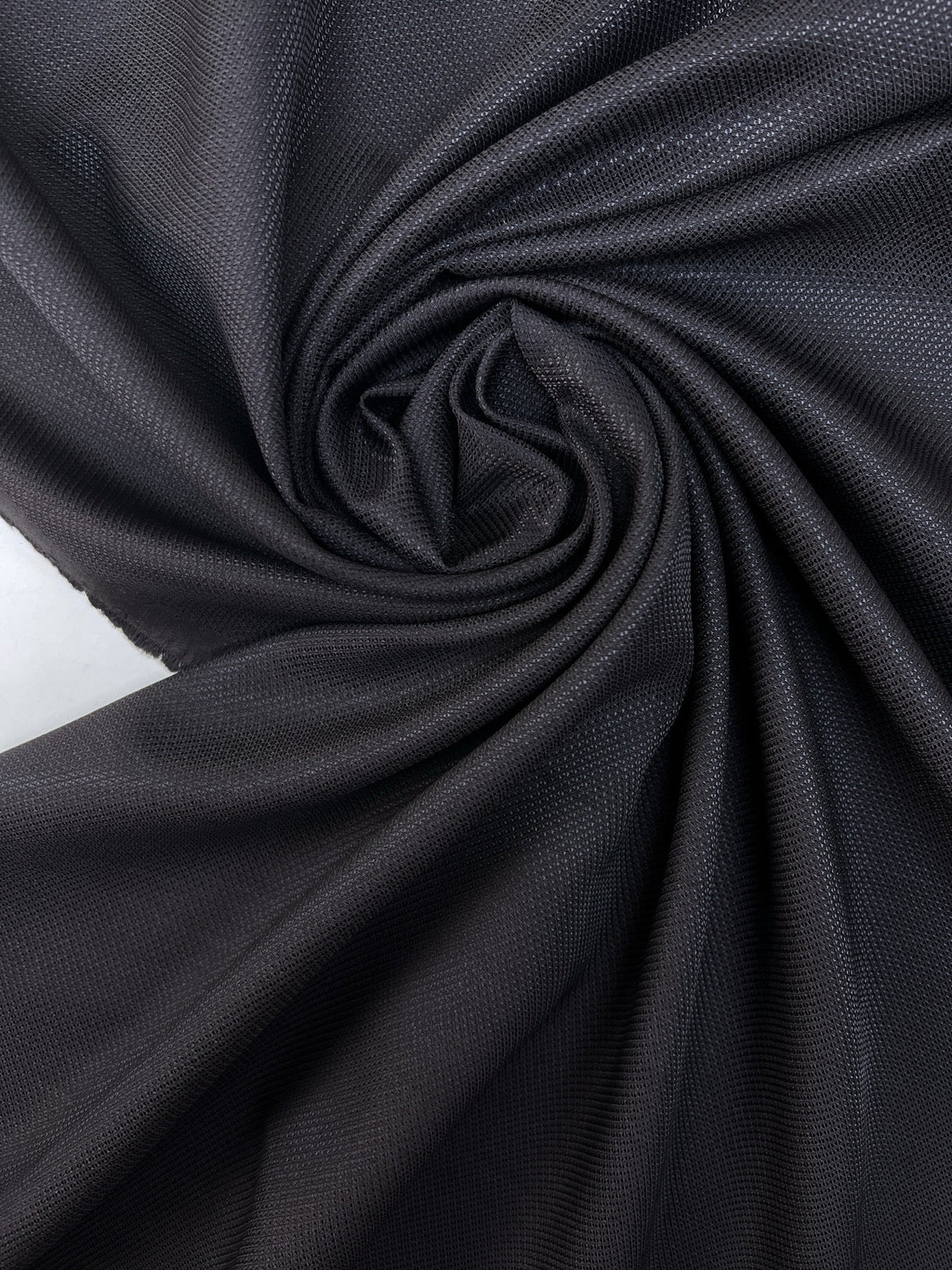 Jacquard Wool Fabric Blue Black