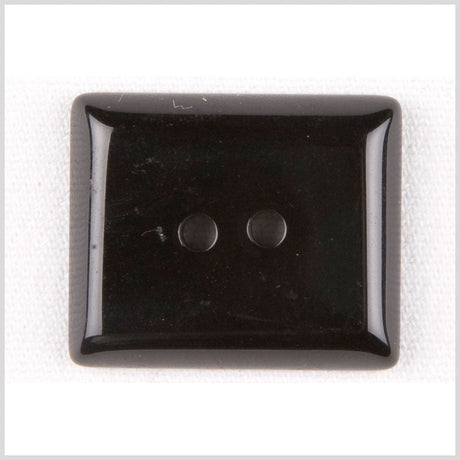 Rectangular Plastic 2-Hole Button - 42L/27mm - Shiny Black