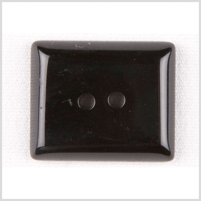 Rectangular Plastic 2-Hole Button - 42L/27mm - Shiny Black
