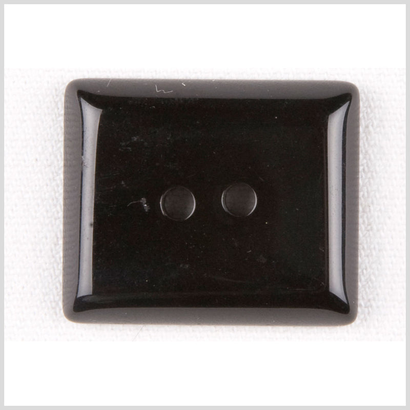 Rectangular Plastic 2-Hole Button - 45L/29mm - Shiny Black