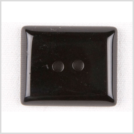 Rectangular Plastic 2-Hole Button - 45L/29mm - Shiny Black