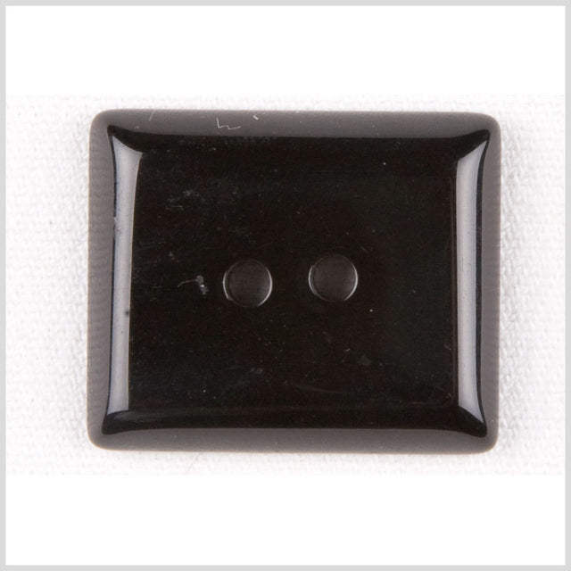 Rectangular Plastic 2-Hole Button - 45L/29mm - Shiny Black