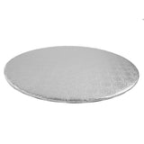 O'Creme Round Silver Cake Board, 12" x 1/4" High, Pack of 10
