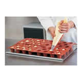 Silikomart Flexible Silicone Non-Stick Bakeware Baba Mold 1.7 Oz, 1.77" Diam. x 1.89" Deep, 11 Cavities