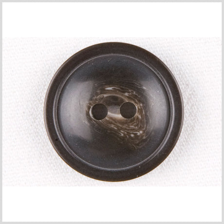 Plastic 2-Hole Button - 40L/25.5mm - Black and Brown Swirling Pool