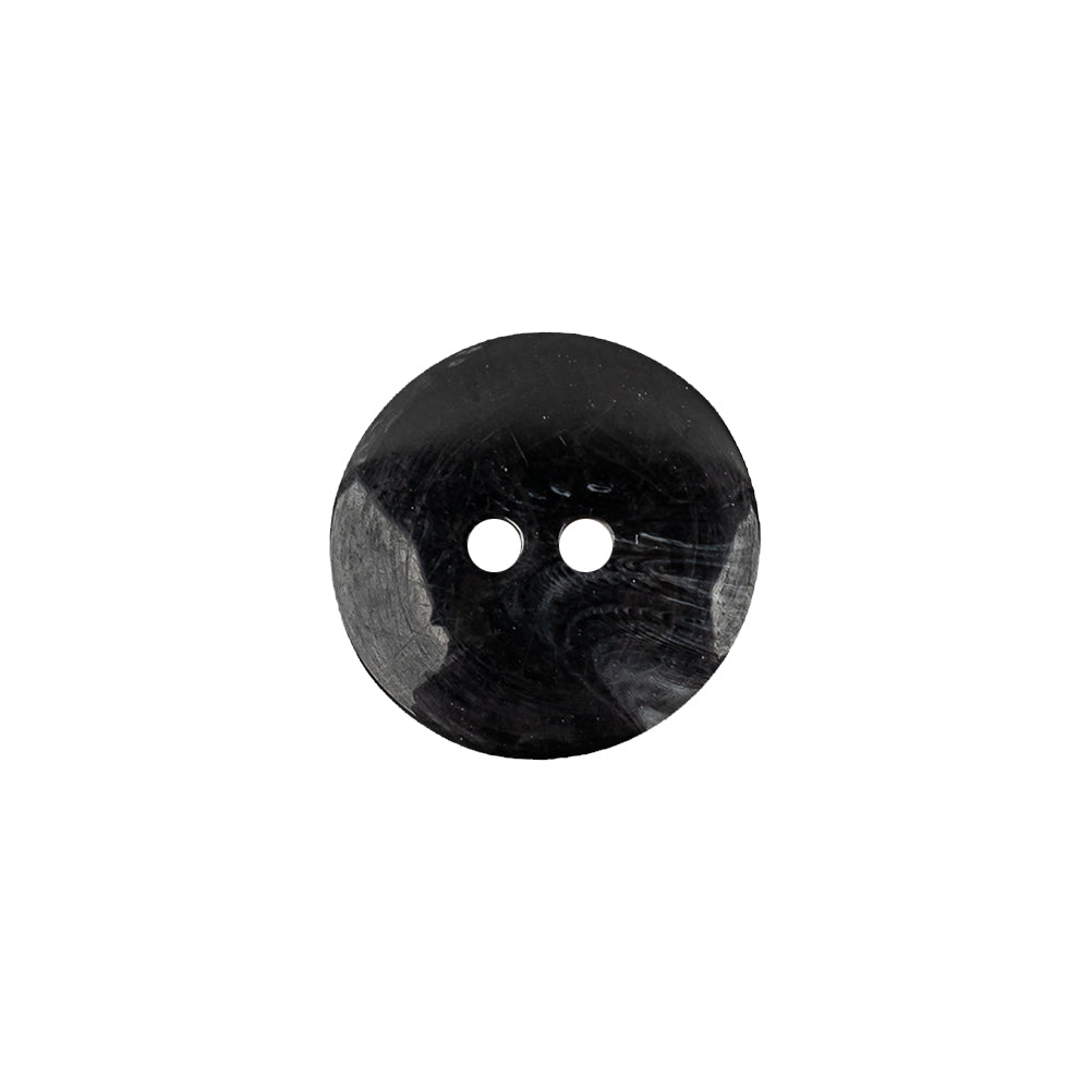 Smoky Black 2-Hole Plastic Button - 24L/15mm