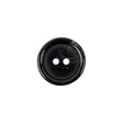 Smoky Black 2-Hole Plastic Button - 24L/15mm