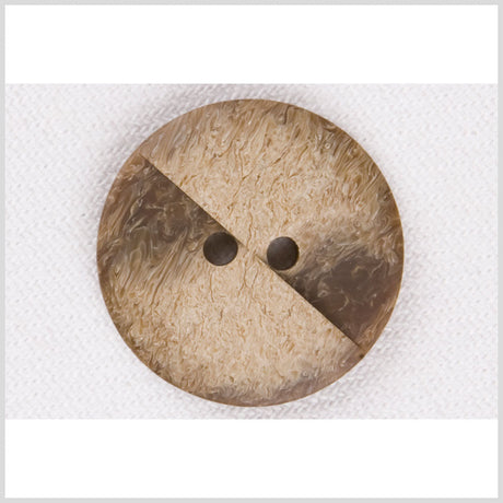 Plastic 2-Hole Button - 36L/23mm - Light Brown Swirling Grain Abstract