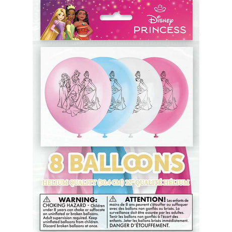 Disney Princess Latex Balloons 8 Pack