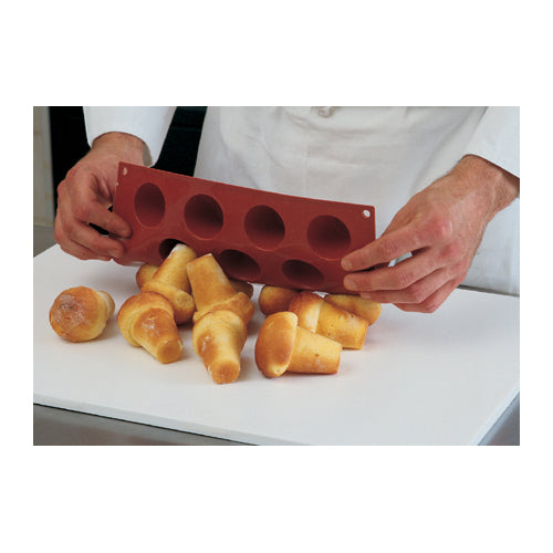 Silikomart Flexible Silicone Non-Stick Bakeware Baba Mold 1.7 Oz, 1.77" Diam. x 1.89" Deep, 11 Cavities