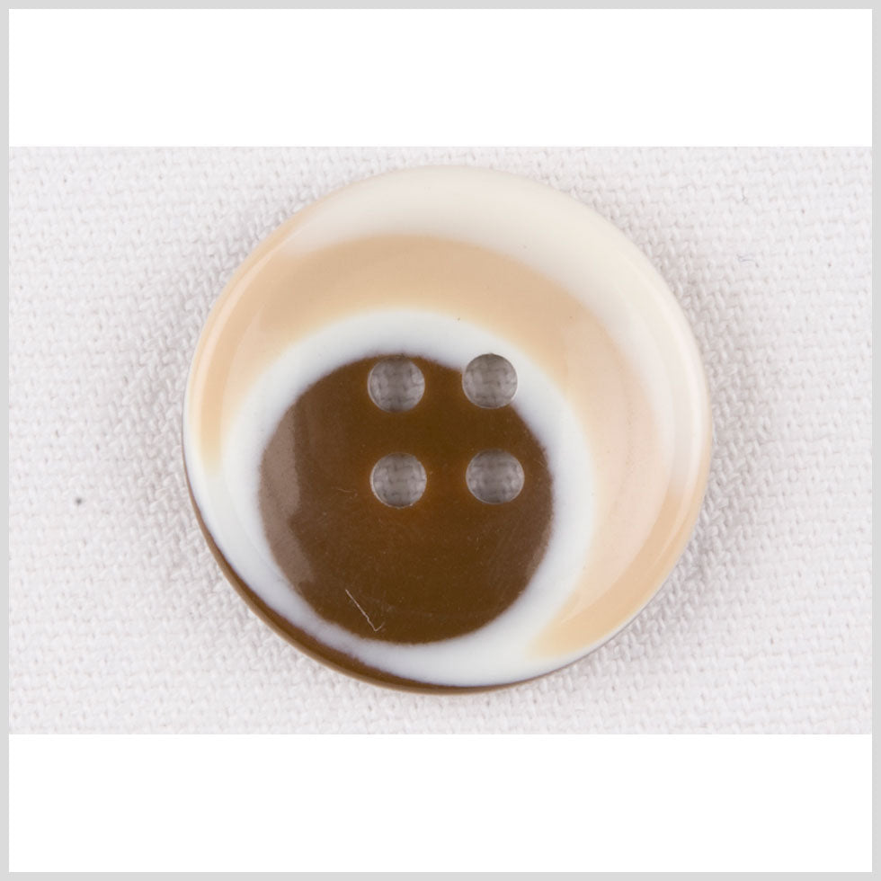 Multi-Brown Plastic Button - 40L/25.5mm