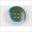 Plastic 4-Hole Button - 40L/25.5mm - Green, Blue and Pink Swirled Stripes