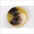 Plastic 2-Hole Button - 28L/18mm - Olive Green and Dark Brown Swirls Wide Rim