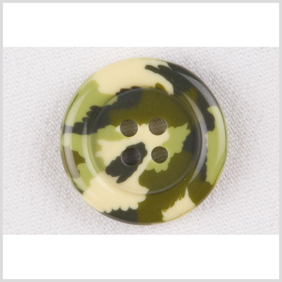 Camoflauge 4-Hole Plastic Button - 40L/25.5mm