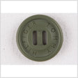 Plastic Slot 2-Hole Button by Tommy Hilfiger - 28L/18mm - Dark Sage Green Designer Logo