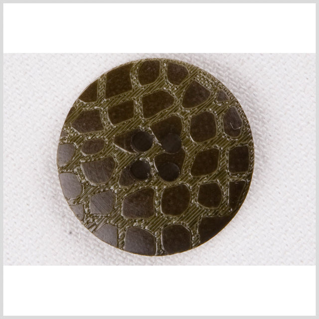Multi-Green 4-Hole Plastic Button - 28L/18mm