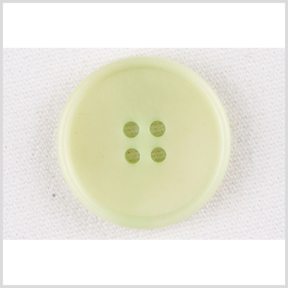 Lime Plastic Button - 40L/25.5mm