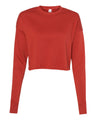 BELLA + CANVAS® Women's Crop Crew Fleece Lightweight Sweatshirt for Everyday Outfit