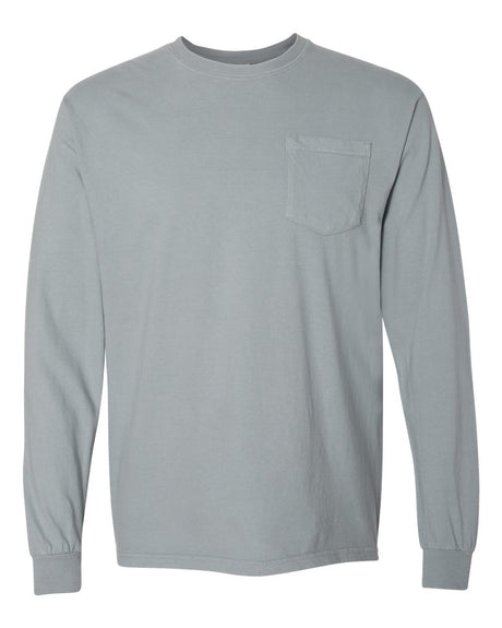 Comfort Colors® Unisex Garment-Dyed Heavyweight Long Sleeve Pocket T-Shirt