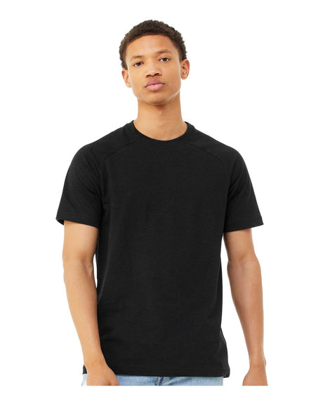 BELLA + CANVAS® Crewneck Short Sleeve Heather CVC Raglan Tee