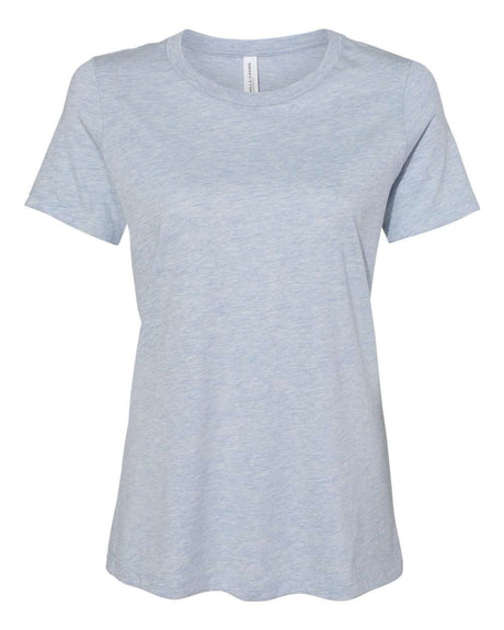 BELLA + CANVAS® Women's Relaxed Fit Heather CVC Crewneck Tee
