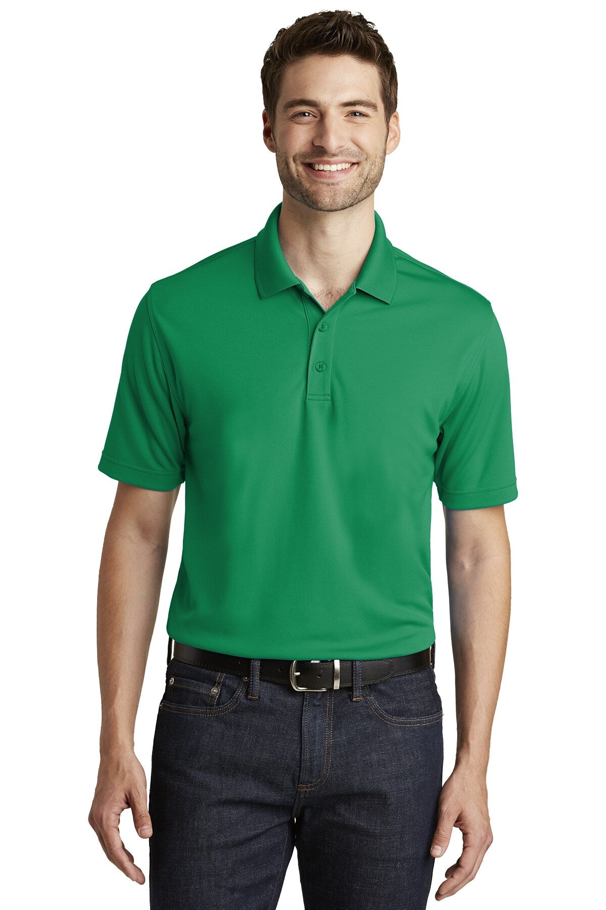 Port Authority® Silk Touch Collared Short Sleeve Polo – Premium 4.6 oz. 100% Polyester Double-Knit Piqué, Lightweight, Breathable, Versatile Work & Casual Shirt