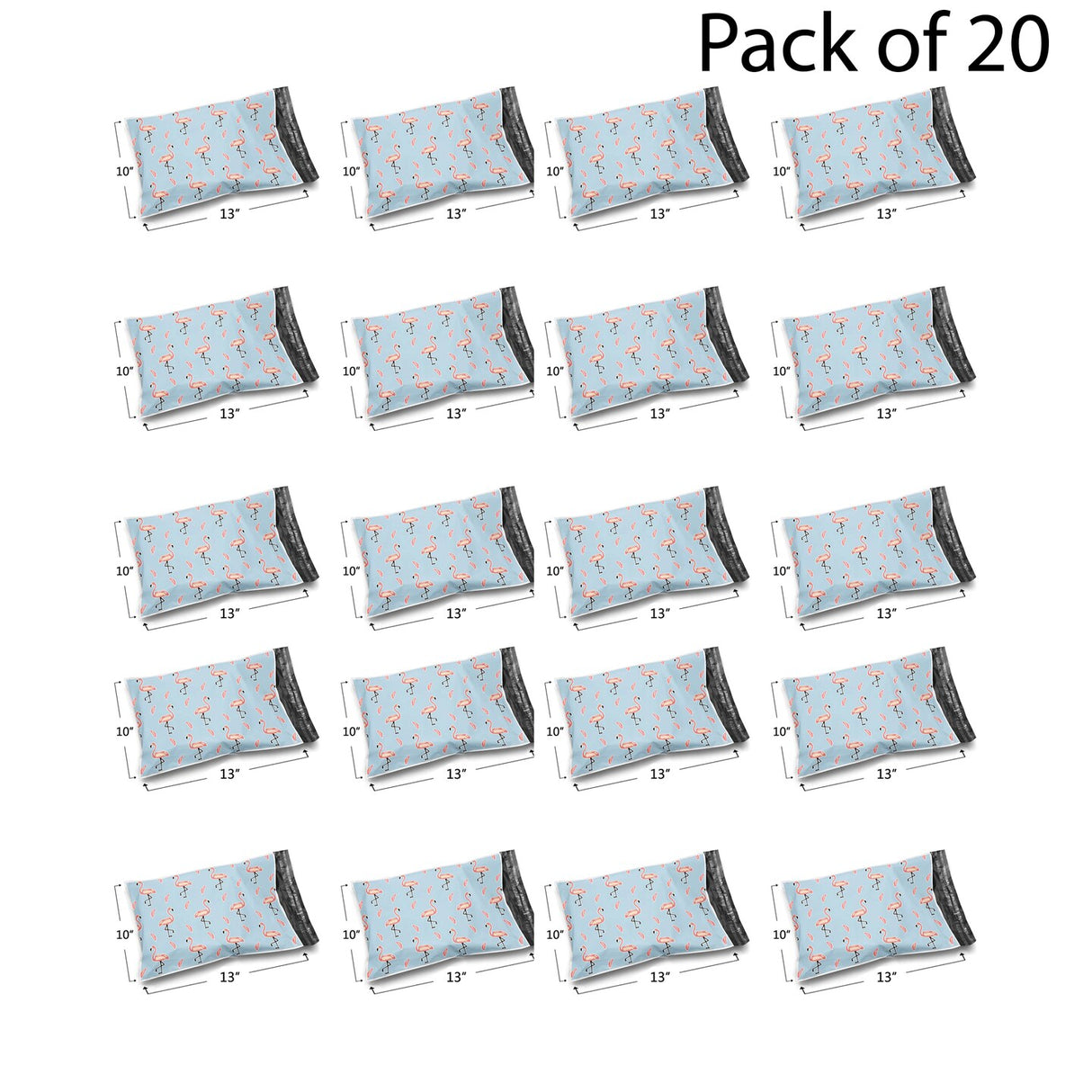 Design Poly Mailer Envelopes 10" x 13" Glossy Multi Pack & Design