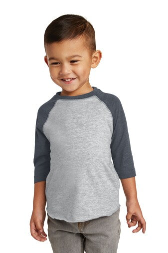 Rabbit Skins® Toddler Baseball Fine Jersey Crewneck Three-Quarter Sleeve T-Shirt - 3330