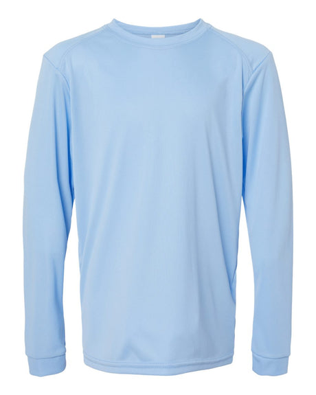 Front view of Paragon Youth Active Performance Long Sleeve Tee for outdoor and active wear