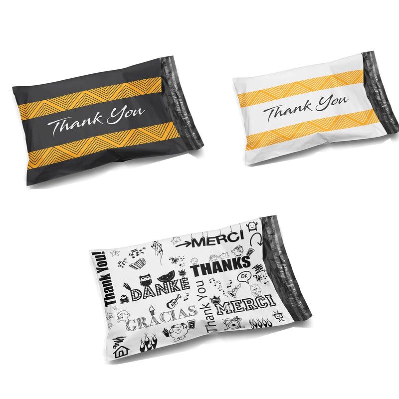 200 Count Glossy Poly Mailer Envelopes 6" x 9" for Premium Thank You Shipping Bags for Small Business