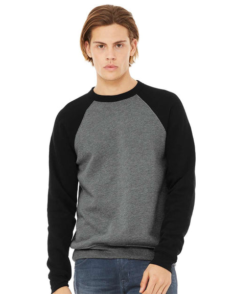 BELLA + CANVAS® Sponge Fleece Raglan Crewneck Long Sleeve Sweatshirt