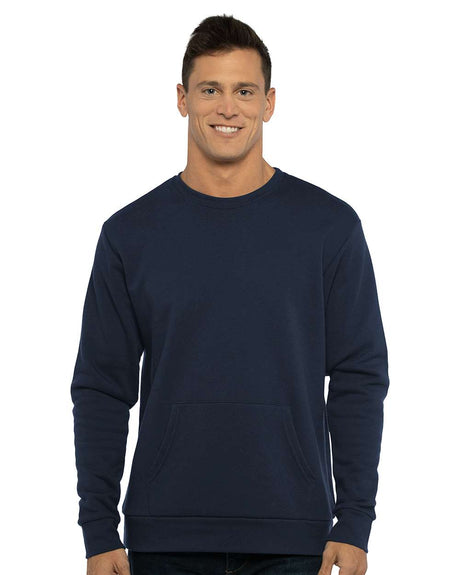 Next Level® Santa Barbara Pocket Crewneck Long Sleeve Sweatshirt