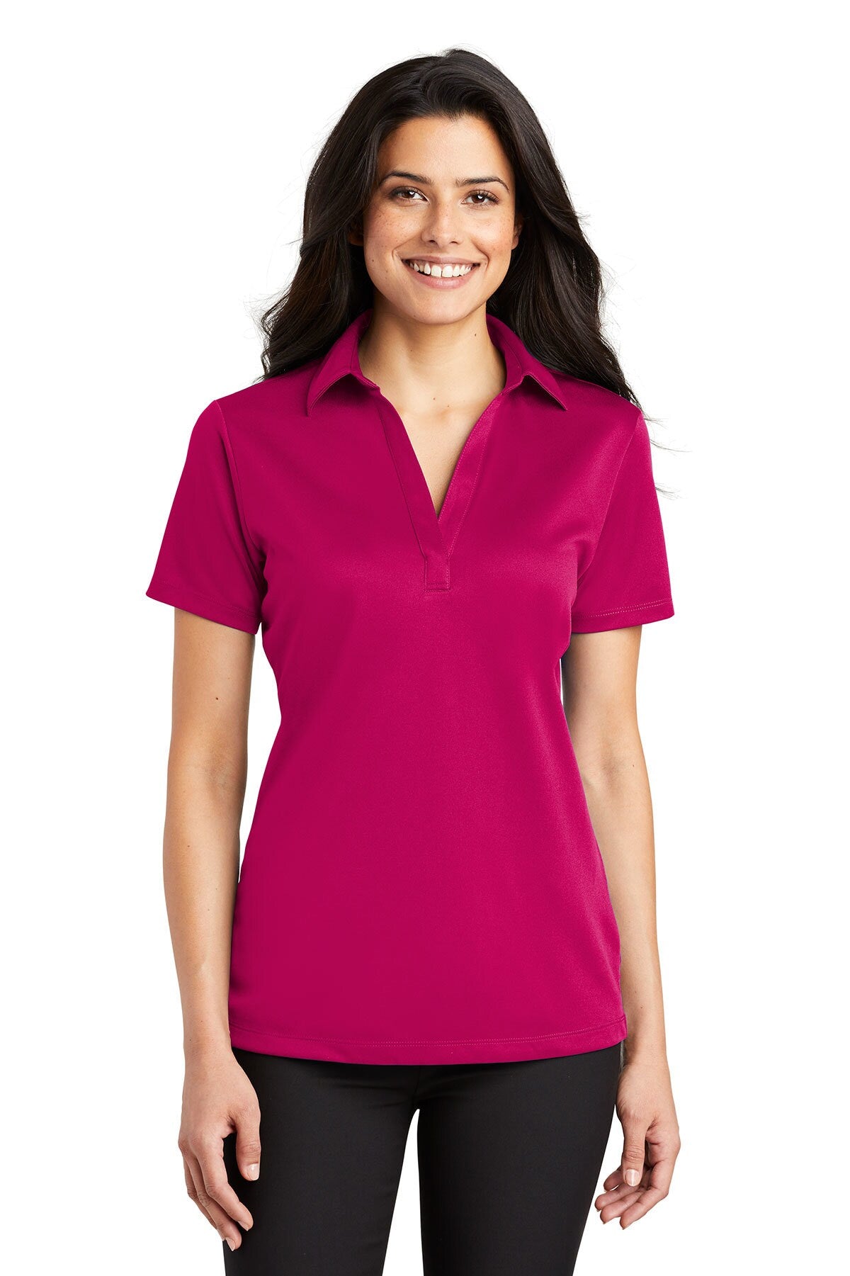 Port Authority® Women's Silk Touch Performance Collared Short Sleeve Polo