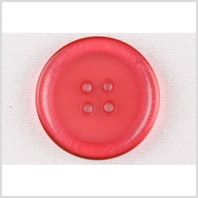 Clear Pink Plastic Button - 45L/29mm