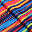 Sweet Stripes Polyester Spandex Fabric - Multicolor Stripes, 58/60" Width, 200 GSM, Four-Way Stretch (1 Yard)