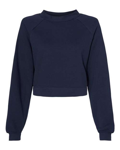 BELLA + CANVAS® Women's Crop Raglan Fleece Crewneck Sweatshirt - 7505