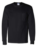 Gildan Ultra Cotton Crewneck Long Sleeve Pocket T-Shirt 2410