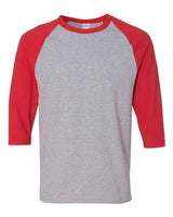 Gildan® Heavy Cotton Raglan Crewneck Three Quarter Sleeve T-Shirt