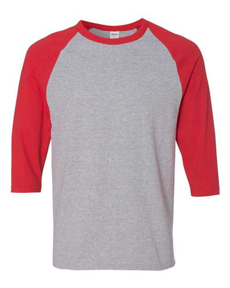 Gildan® Heavy Cotton Raglan Crewneck Three Quarter Sleeve T-Shirt