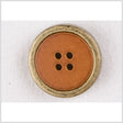 Rust and Brass 4-Hole Plastic Button - 36L/23mm