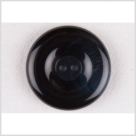 Plastic 2-Hole Button - 36L/23mm - Glossy Navy Blue Swirls Tire Rim