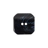 Navy Marbeled 4-Hole Plastic Square Button - 36L/23mm